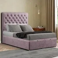 Winchester King Size Ottoman Bed with Storage - Pink