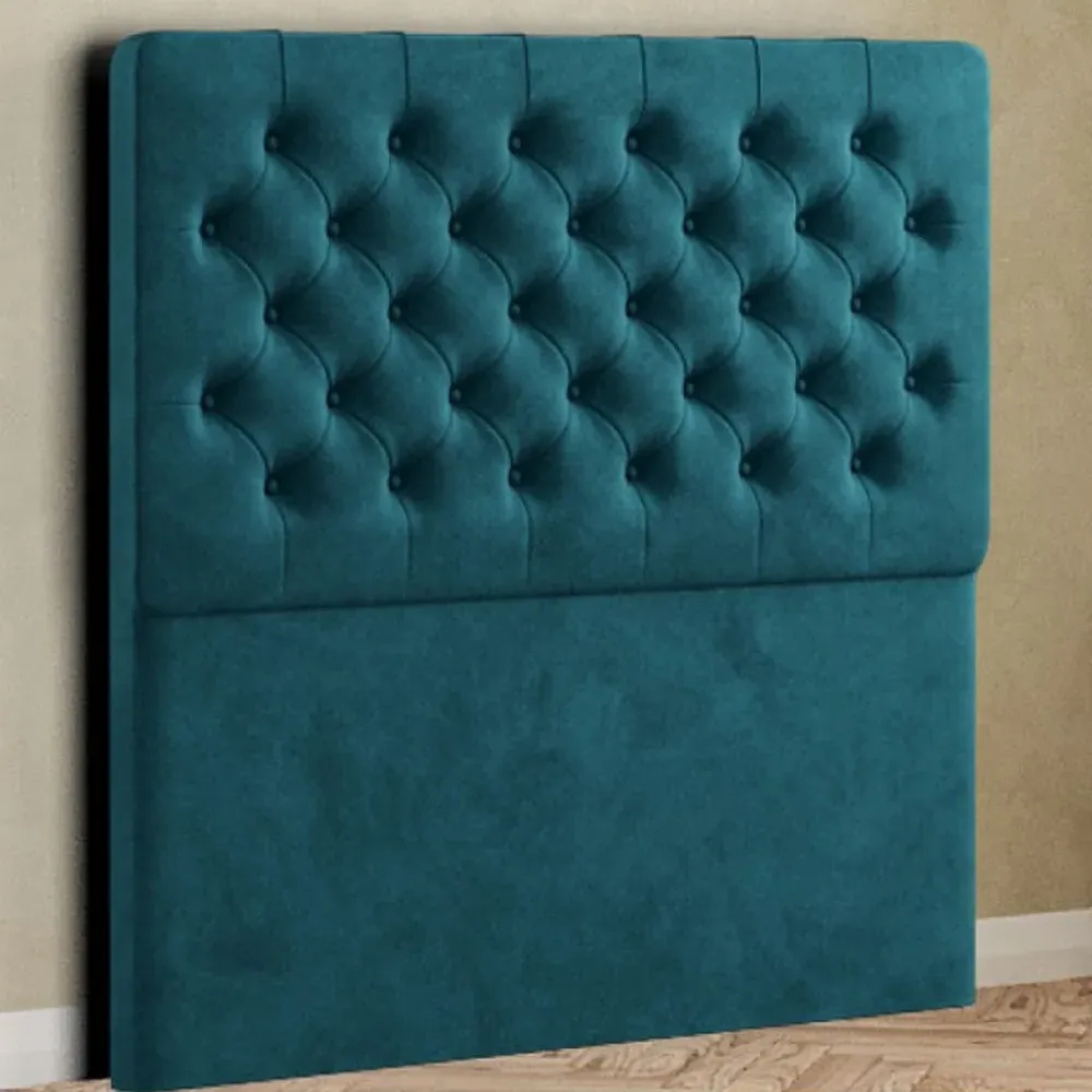 Winchester Single Floor Standing Headboard - Green, Plush