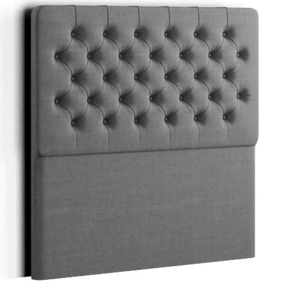 Winchester Single Floor Standing Headboard - Grey, Linen