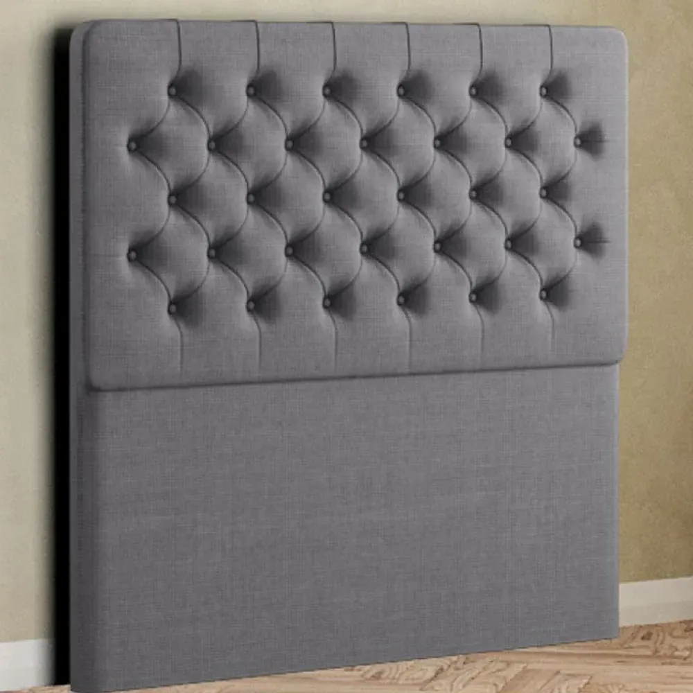 Winchester Single Floor Standing Headboard - Grey, Linen