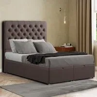Winchester Single Ottoman Bed with Storage - Grey
