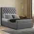 Winchester Single Ottoman Bed with Storage - Grey, Linen