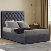 Winchester Single Ottoman Bed with Storage - Grey