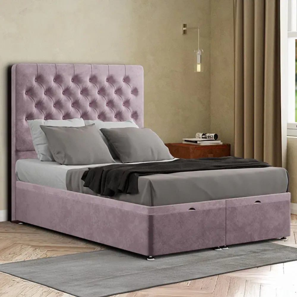 Winchester Single Ottoman Bed with Storage - Pink