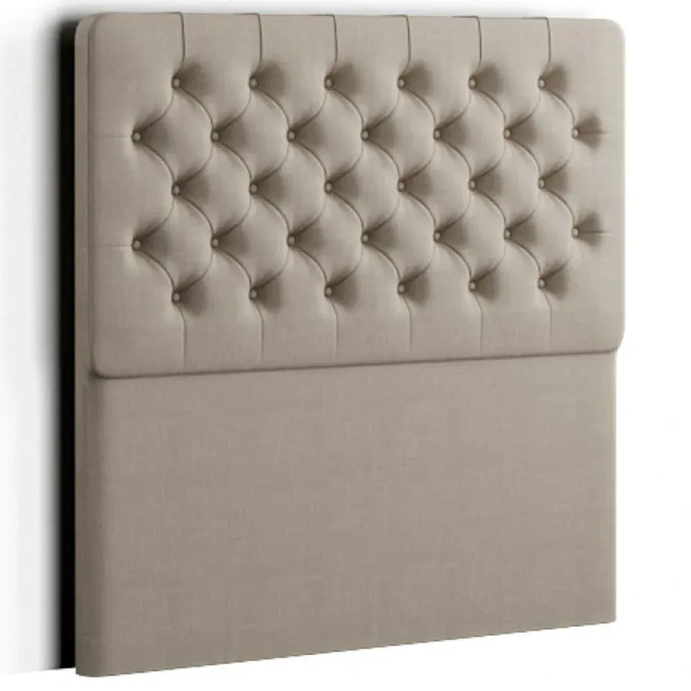 Winchester Small Double Floor Standing Headboard - Cream, Malham Weave