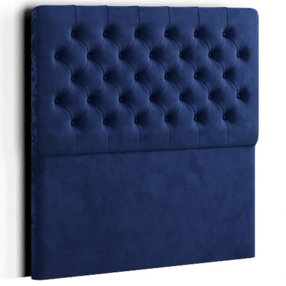 Winchester Small Double Floor Standing Headboard - Navy, Plush