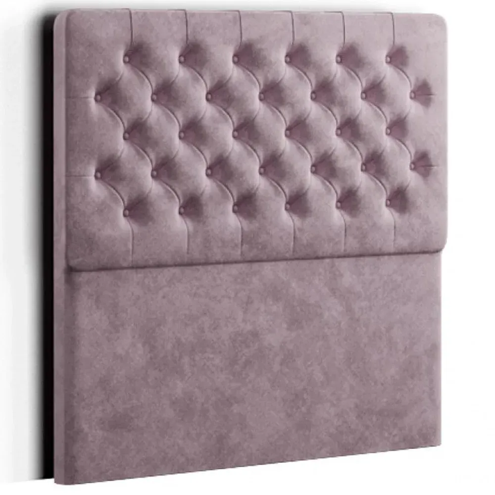 Winchester Small Double Floor Standing Headboard - Pink, Plush