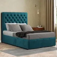 Winchester Small Double Ottoman Bed with Storage - Green