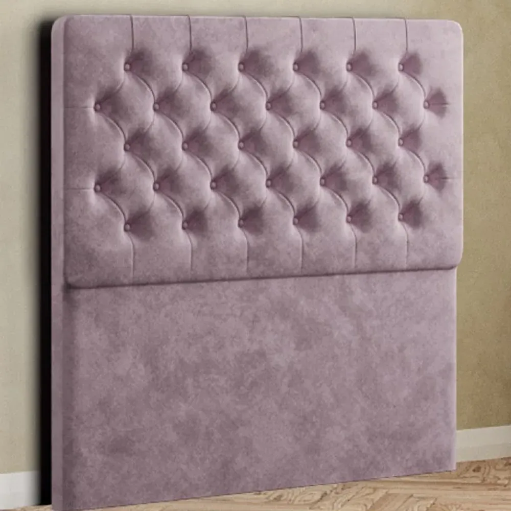 Winchester Super King Floor Standing Headboard - Pink, Plush