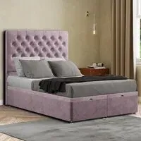 Winchester Super King Ottoman Bed with Storage - Pink