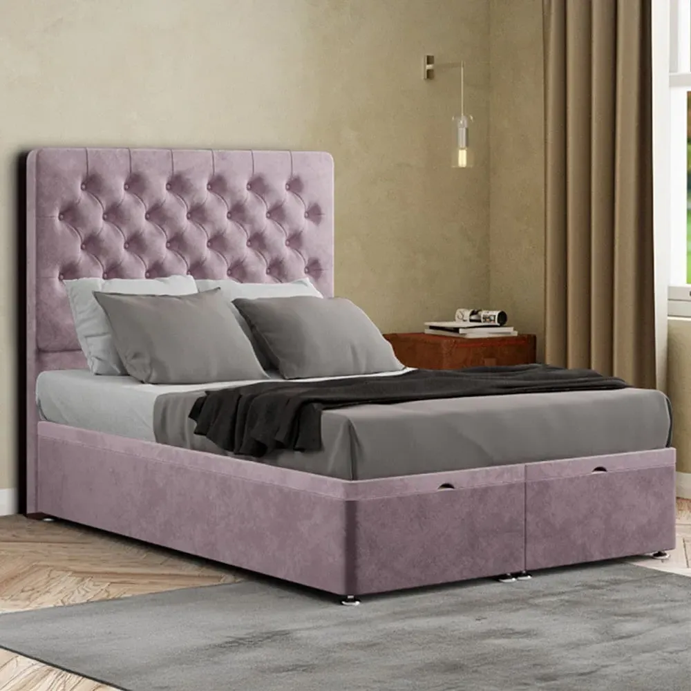 Winchester Super King Ottoman Bed with Storage - Pink