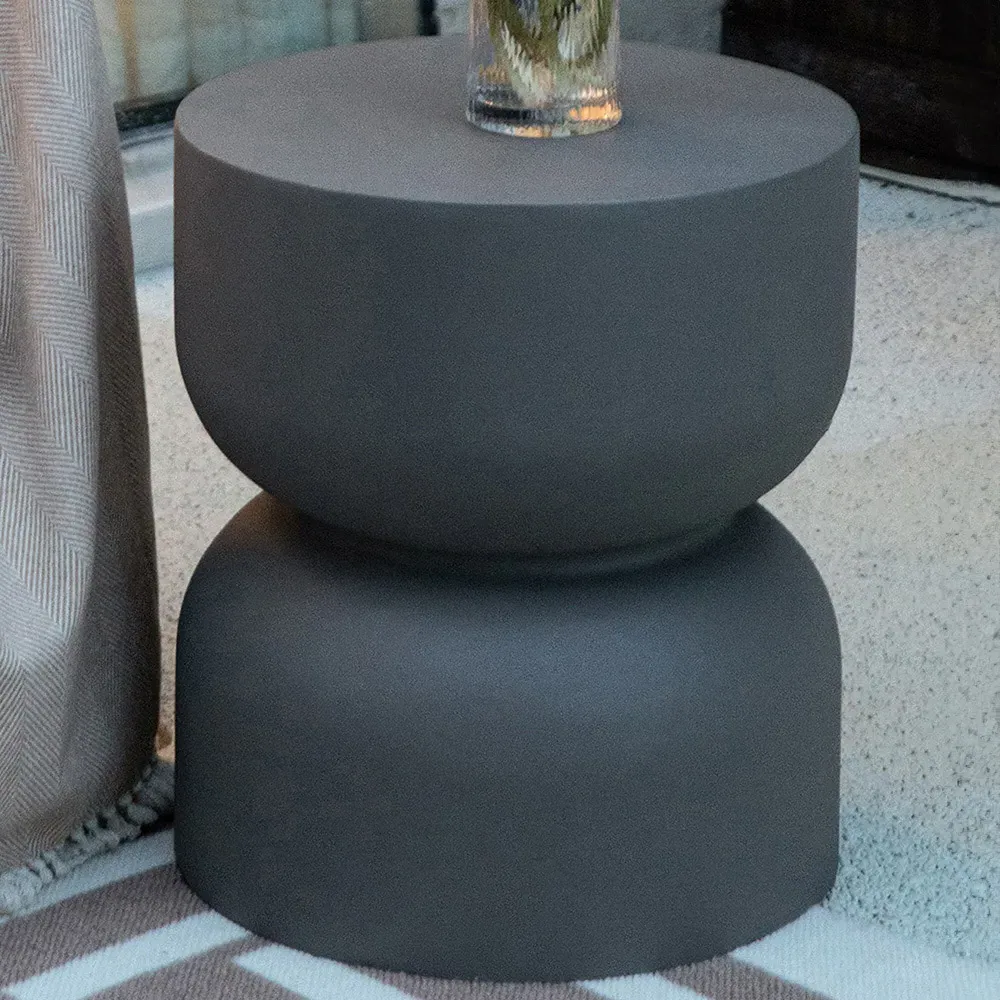 Chronos Hourglass Side Table - Black, GRC image
