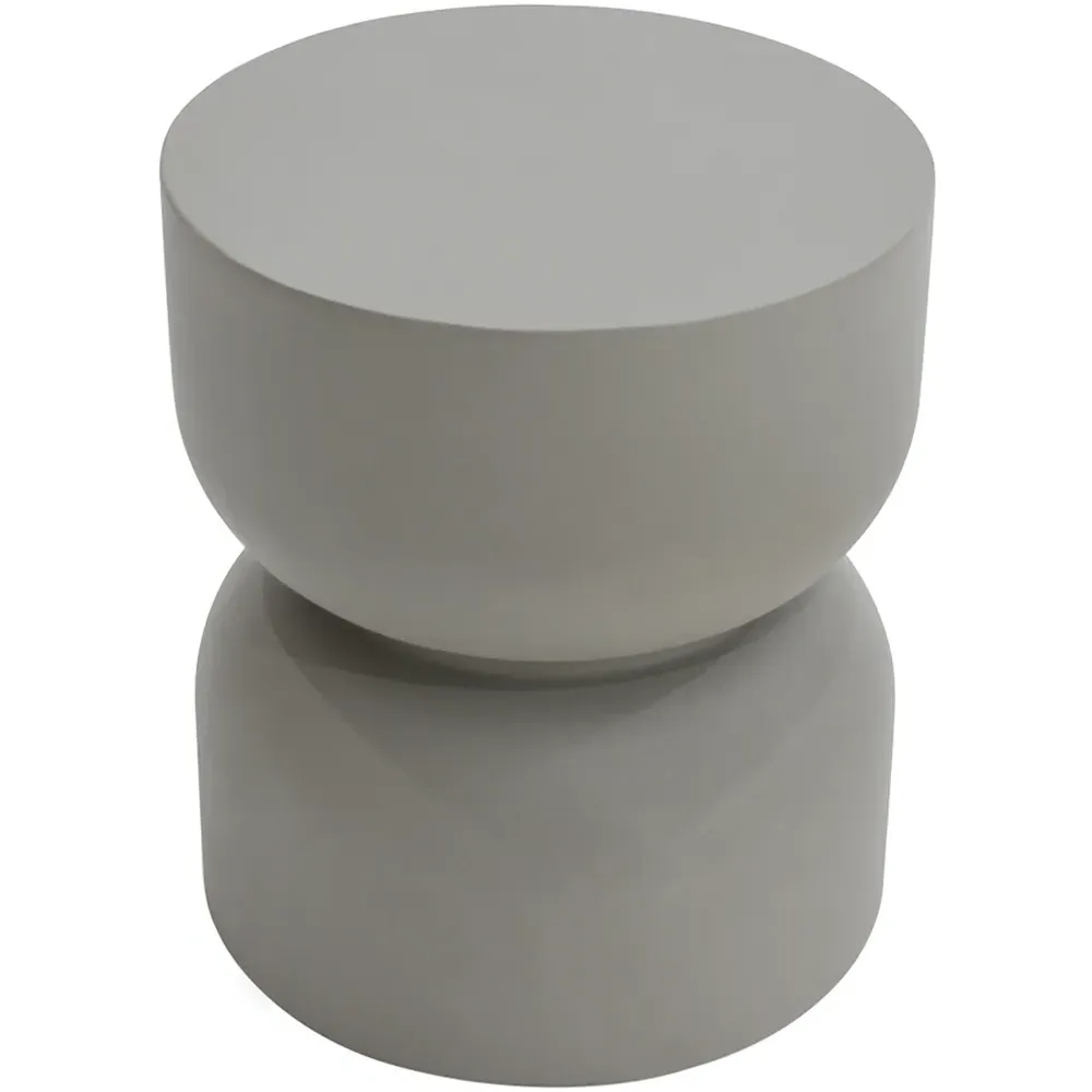 Chronos Hourglass Side Table - Grey, GRC