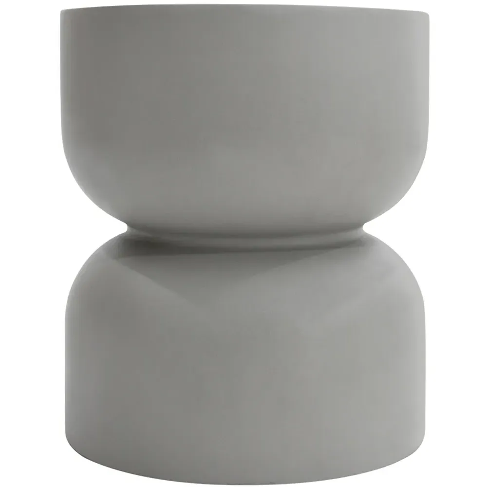 Chronos Hourglass Side Table - Grey, GRC