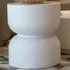 Chronos Hourglass Side Table - White, GRC
