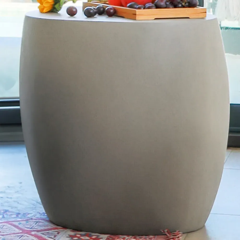 Ikaria Round Side Table - Space Grey, GRC