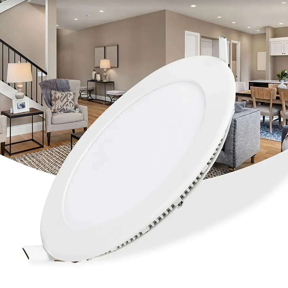 12W 4000K Round LED Panel Recessed Downlight 4 Pack