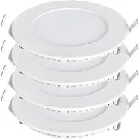 12W 4000K Round LED Panel Recessed Downlight 4 Pack