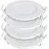 12W 6000K Round LED Panel Recessed Downlight 4 Pack
