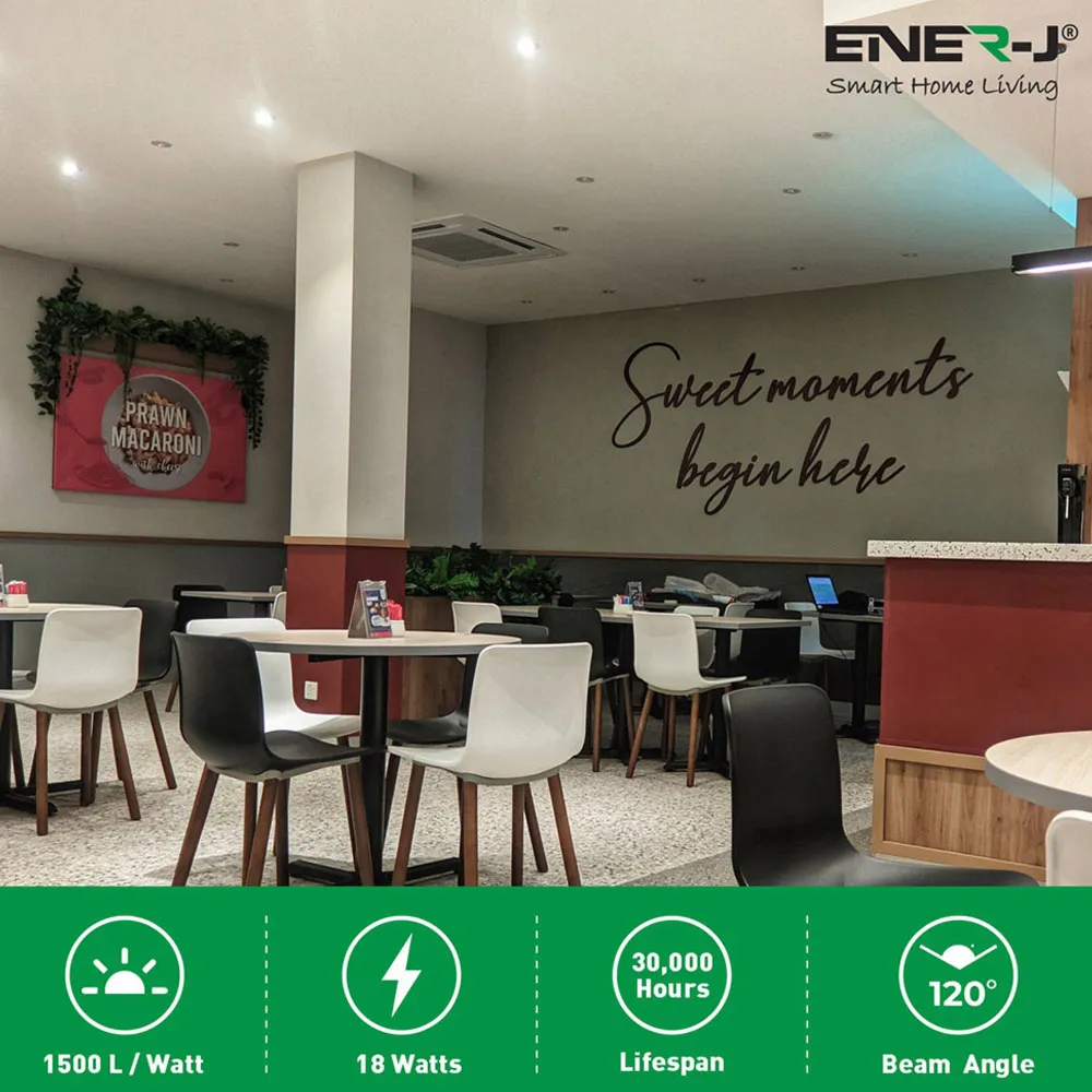 18W 3000K Round LED Panel Recessed Downlight 4 Pack