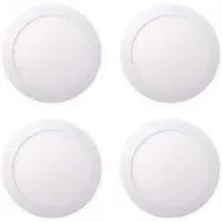 18W 3000K Round LED Panel Recessed Downlight 4 Pack