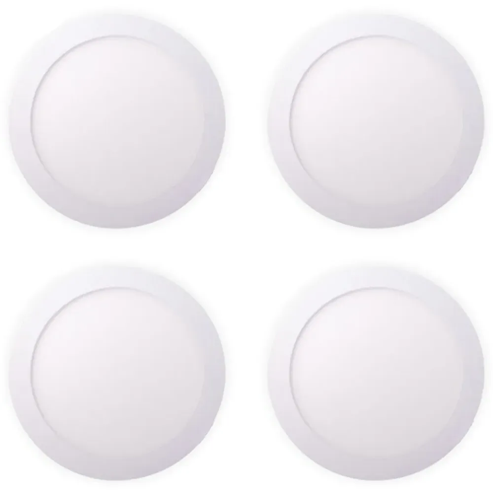18W 3000K Round LED Panel Recessed Downlight 4 Pack