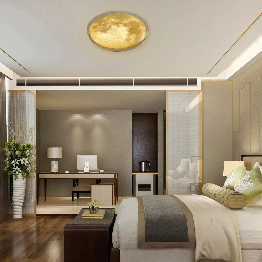 Double Layer Moon Ceiling and Wall Light - White