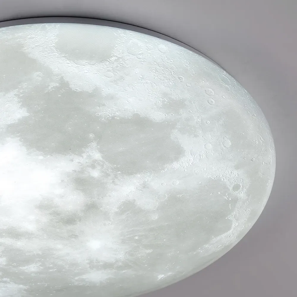 Double Layer Moon Ceiling and Wall Light - White