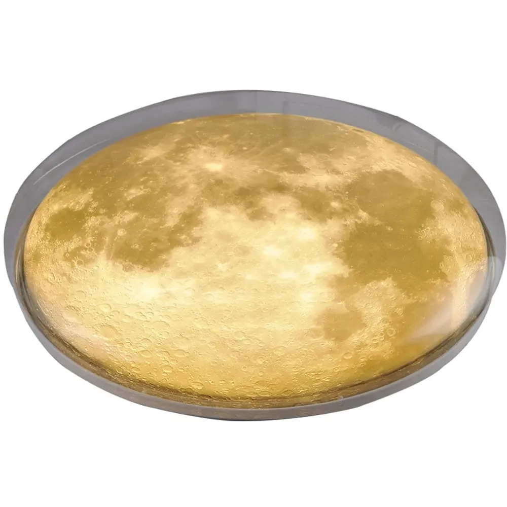 Double Layer Moon Ceiling and Wall Light - White image