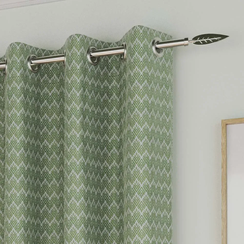Aspen Thermal Eyelet Curtains 229 x 183cm - Green