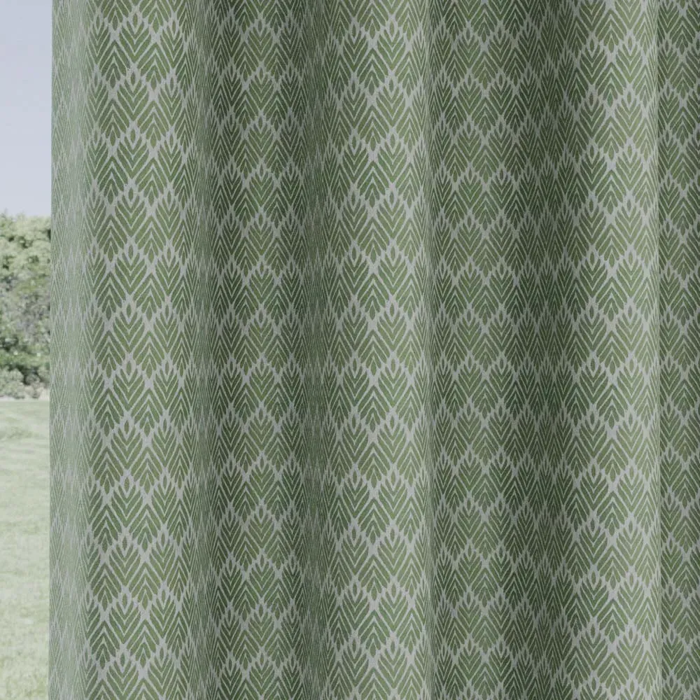 Aspen Thermal Eyelet Curtains 229 x 183cm - Green
