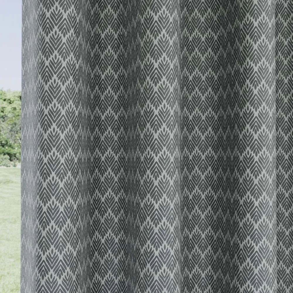Aspen Thermal Eyelet Curtains - Grey, Polyester