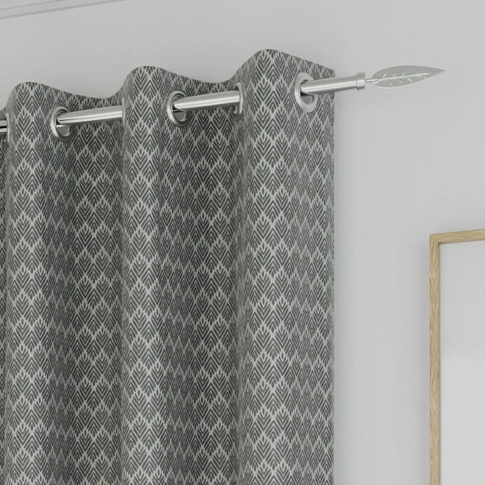 Aspen Thermal Eyelet Curtains - Grey, Polyester