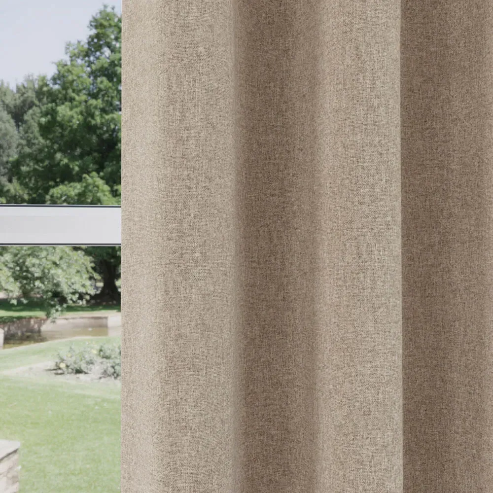 Austin Blackout Eyelet Thermal Curtains - Natural, Polyester