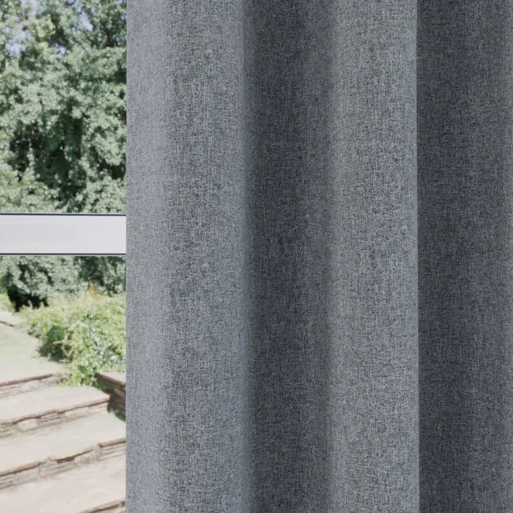 Austin Thermal Blackout Eyelet Curtains - Grey