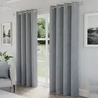 Austin Thermal Blackout Eyelet Curtains - Grey
