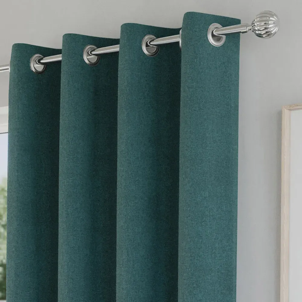Austin Thermal Blackout Eyelet Curtains - Teal