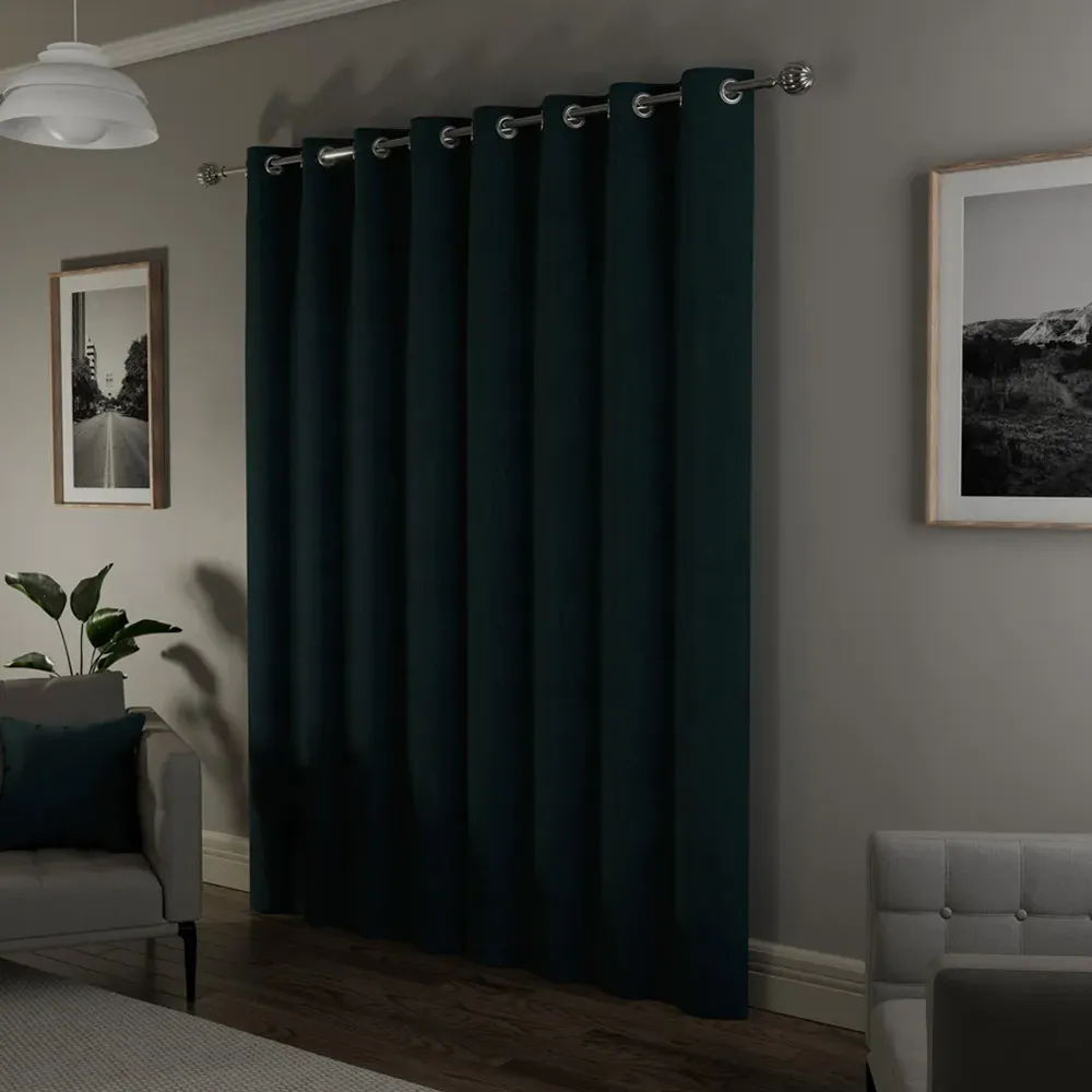 Austin Thermal Blackout Eyelet Curtains - Teal
