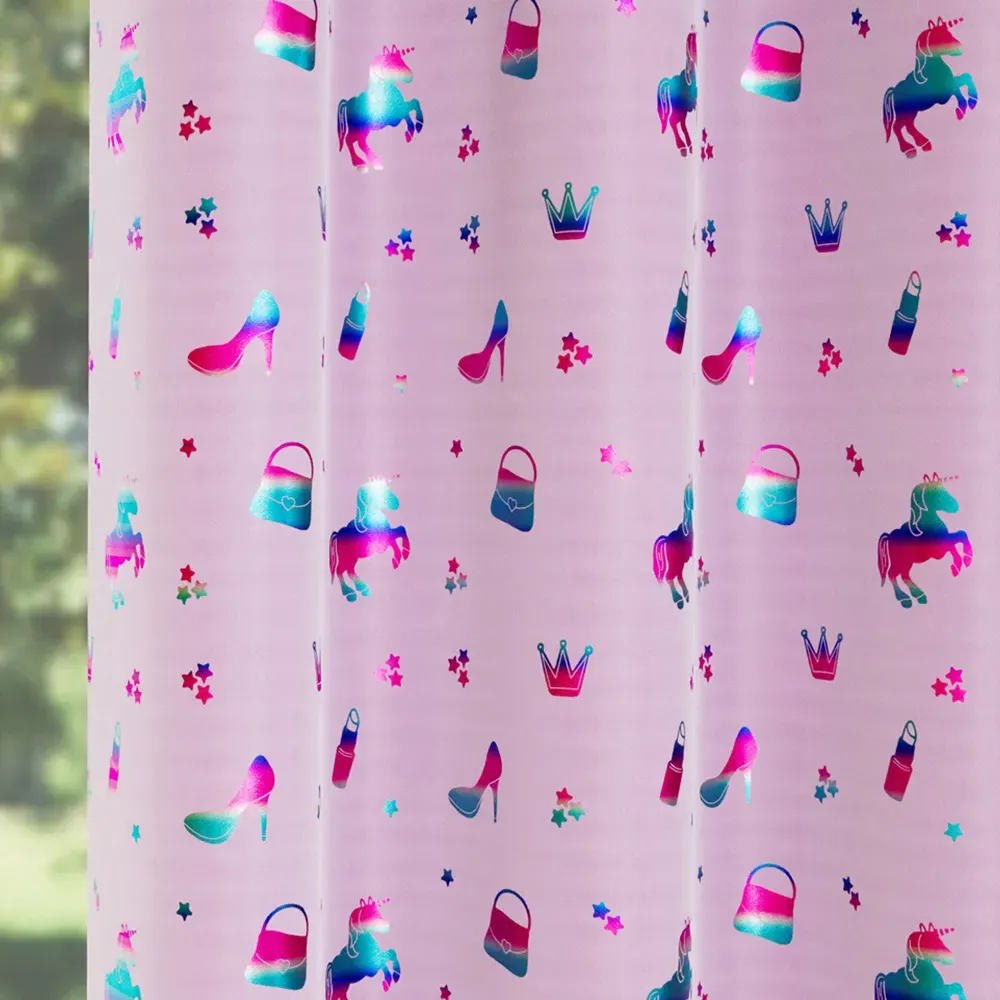 Charm Thermal Darkening Eyelet Curtains - Pink