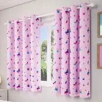 Charm Thermal Darkening Eyelet Curtains - Pink