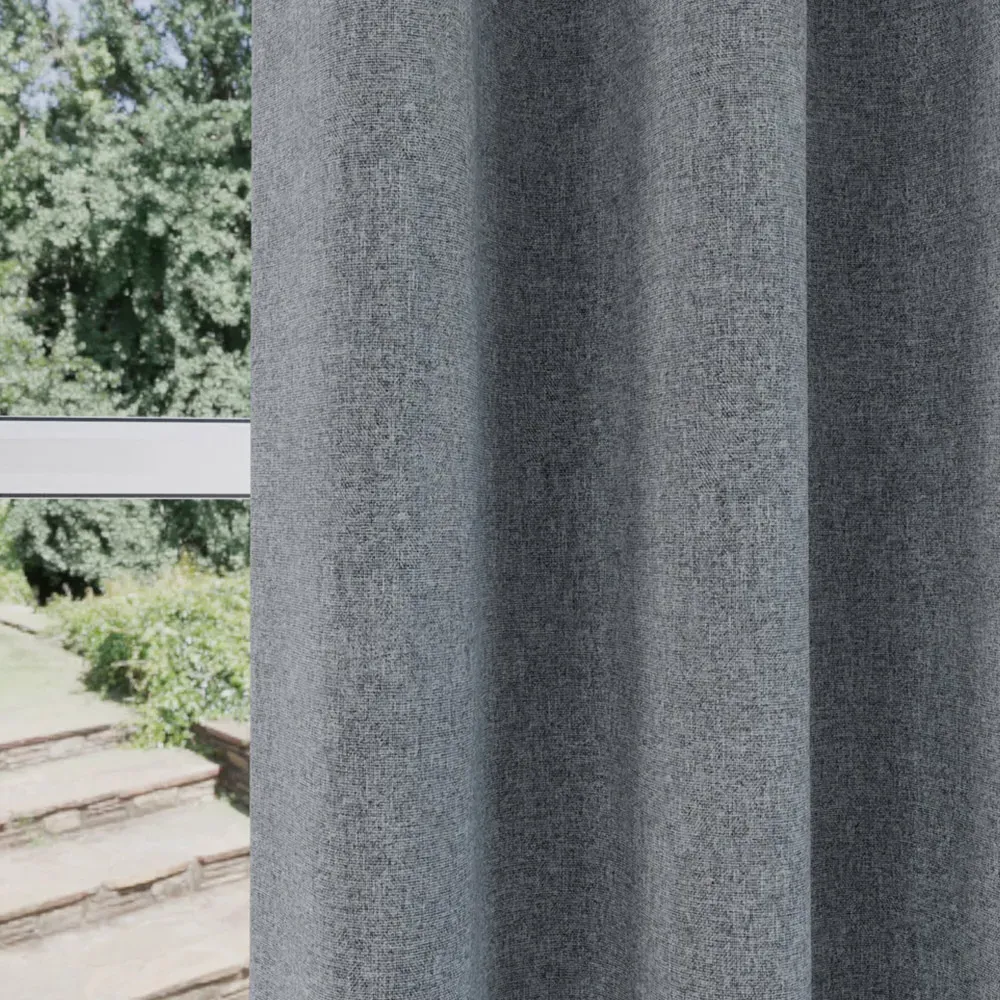 Dallas Thermal Blackout Pencil Pleat Curtains - Grey