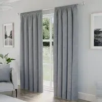 Dallas Thermal Blackout Pencil Pleat Curtains - Grey