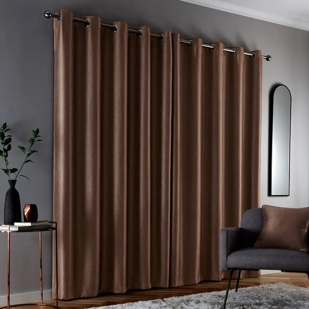 Goodwood Thermal Eyelet Curtains - Bronze, Polyester