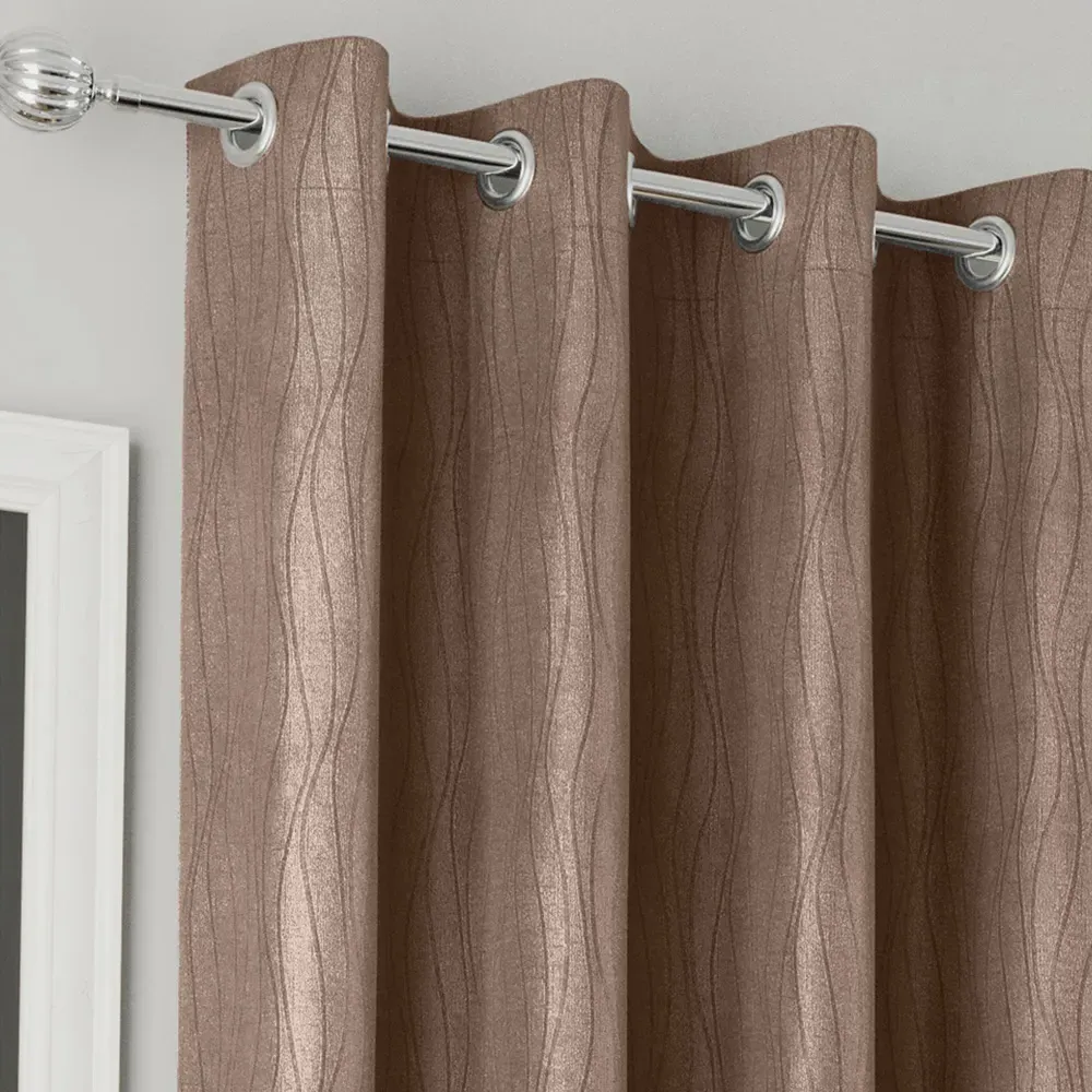 Goodwood Thermal Eyelet Curtains - Bronze, Polyester