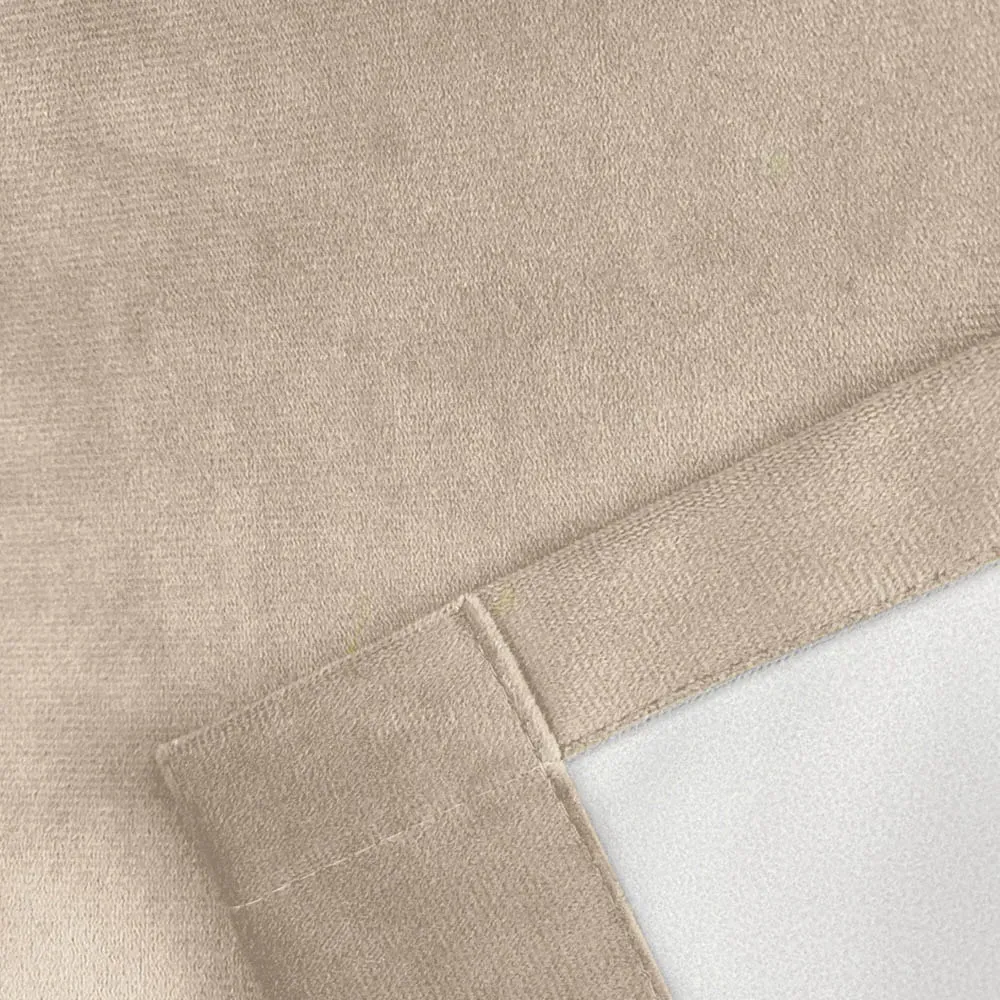 Hampton Blackout Thermal Eyelet Curtains - Cream, Velvet