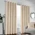 Hampton Blackout Thermal Eyelet Curtains - Cream, Velvet