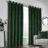 Hampton Blackout Thermal Eyelet Curtains - Green, Velvet