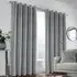 Hampton Blackout Thermal Eyelet Curtains - Grey, Velvet