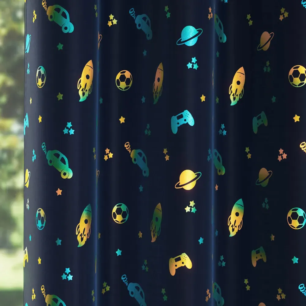 Infinity Thermal Darkening Eyelet Curtains - Blue