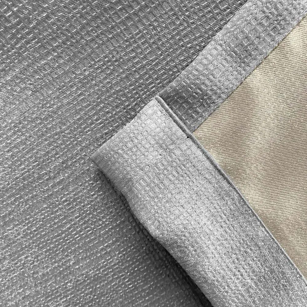 Matrix Thermal Pencil Pleat Curtains - Grey, Polyester